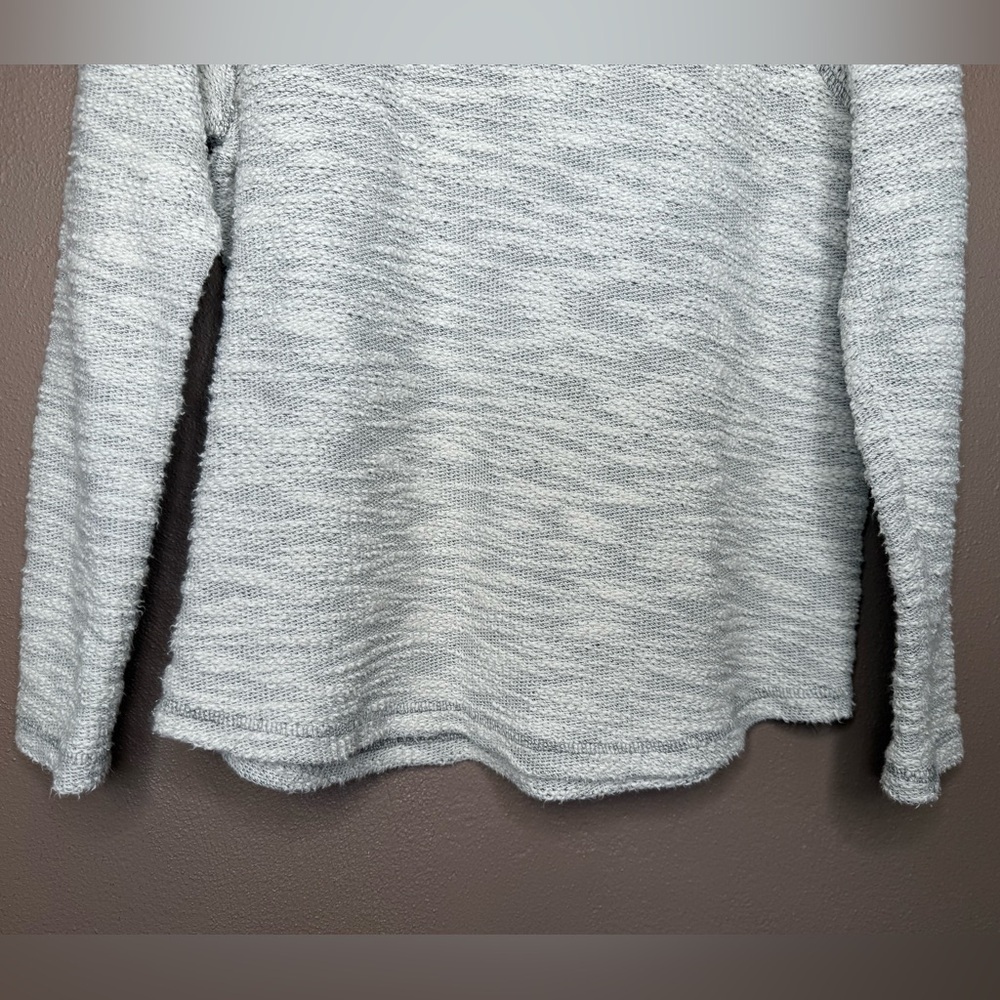 H&M L.O.G.G. Womens Gray & White Cotton Pullover Sweater Size Medium Cabincore - Picture 4 of 16